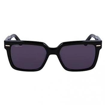 Calvin Klein CK22535S Men's Full-Rim Rectangular Sunglasses, Black/Blue, 55mm