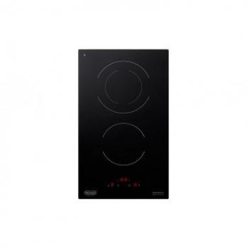Delonghi Cocina Eléctrica de Vetrocerámica 30 cm con 2 Zonas y Control Táctil - Color Negro
