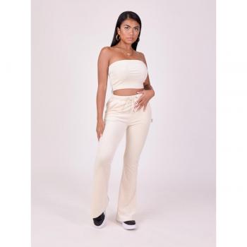 Pantalón campana de terciopelo con doble logo para mujer Project X Paris
