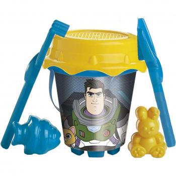 Cubo de Playa Lightyear Toy Story con Castillo, Moldes y Accesorios