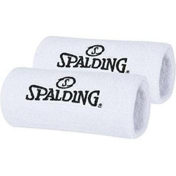 Spalding - Muñequeras, color blanco, talla única