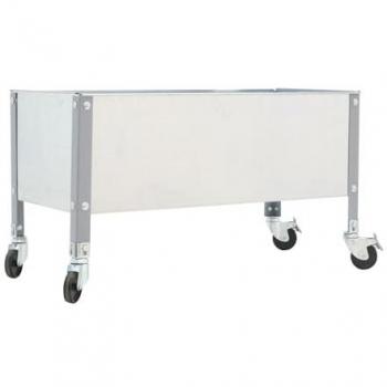Huerto Urbano Simongarden con Ruedas de Acero Galvanizado 120x60 cm Gris
