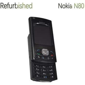 Teléfono Móvil Nokia N80 3G Refurbished Original 90% Nuevo Set Simple Negro