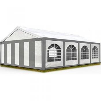 Carpa de fiesta TOOLPORT 5x8 m PE 450 gris-blanco