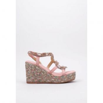 Alma En Pena 603 Esparto con Cuña Mujer Rosa, Cuña de esparto, color rosa, número 35