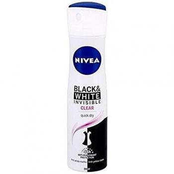 Nivea Invisible Black & White Clear Antiperspirant Spray 150ml 48h Protection