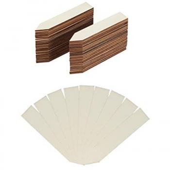 Set de 60 Marcadores para Plantas de Madera Natural, Etiquetas Inscribibles de 10,5 cm para Huerto y Hierbas Aromáticas - Relaxdays