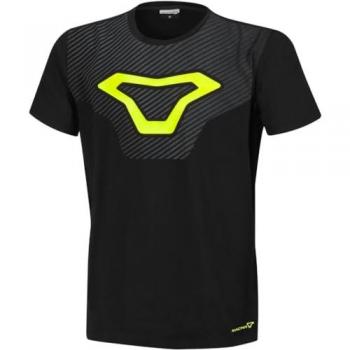 Macna Camiseta Logo Negra Unisex Adulto, Color Negro con detalles Amarillos