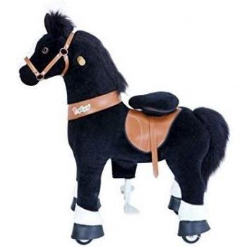 Ponycycle Horse Negro blanco para montar Modelo pequeño