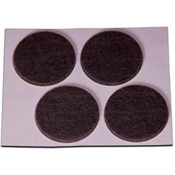 Brinox B76070G Deslizadores de Fieltro sintético, Gris, Diámetro 38 mm, Set de 4 Piezas