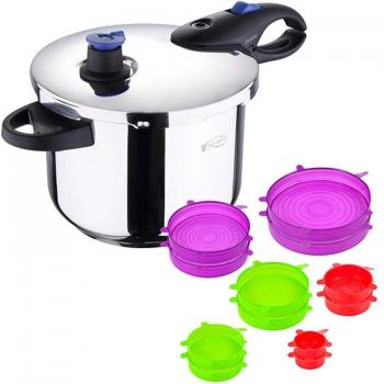Olla a presión de acero inoxidable Ø24cm 9L con set de 12 tapas de silicona San Ignacio