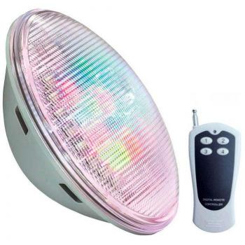 Lámpara LED PAR56 RGB para piscinas, G53, 45W, Acero inoxidable con control remoto RGB