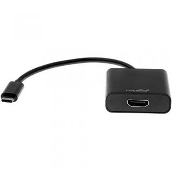 Rocstor Y10C129B1 cable interfacegender adapter USB TypeC HDMI Black