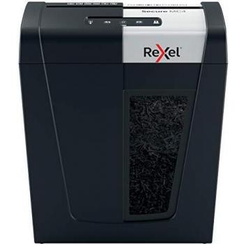 Rexel Secure MC4 Whisper-Shred Destructora de Papel con Microcorte P5, 4 Hojas, Papelera Extraíble de 14 L, Silenciosa y Compacta, 2020129