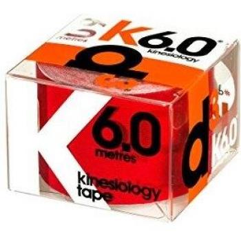 D3 K6.0 K-Tape Cinta de kinesiología, Unisex, Rojo, 50mm x 6m