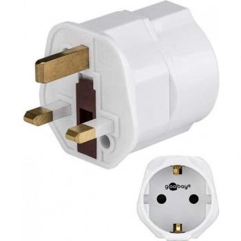 Adaptador de Enchufe Europeo a UK Blanco