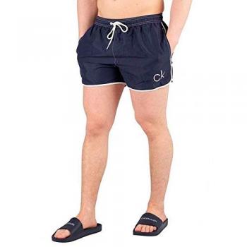 Calvin Klein Hombre Short Swimshorts, Azul, Large