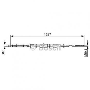 Cable de freno de mano BOSCH 1 987 477 164 para Seat Toledo, VW Golf y Jetta