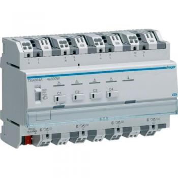 Actuador de regulación universal 4x 4x300W Módulo de control 5 ... 300W para domótica KNX TXA6...