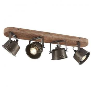 Foco de Techo 'Rubinjo' Dimmable de Metal con 4 Luces Alargadas para Salón y Comedor
