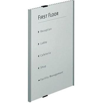 Tablilla Informativa Durable A3 de Aluminio Anodizado, 420x297 mm, Montaje en Pared, Color Plata