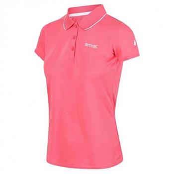 Regatta Women's Quick Drying Wicking Polo Shirt - Tropical Pink - Size 8 UK