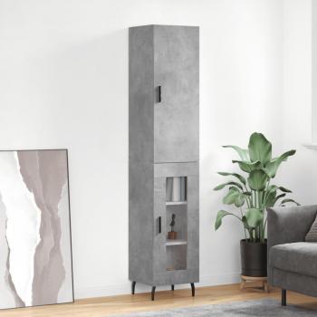 Armario de hormigón gris 34,5x34x180 cm madera multicapa