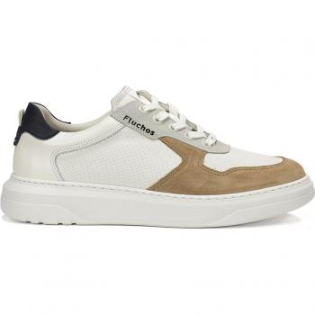 Fluchos - Zapatos de cordones de hombre estilo deportivo en piel, modelo BOSTON F1970, color Taupe