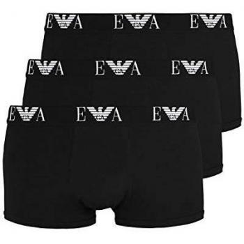 Pack de tres bóxers negros Emporio Armani