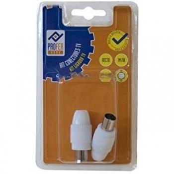 PROFER H - Kit Conectores Tv Recto 1M+1H Profer H