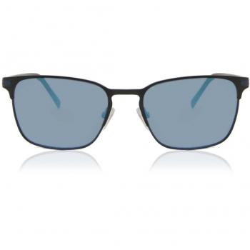 SmartBuy Collection Square Full Rim Metal Men's Prescription Sunglasses Blue Size 53