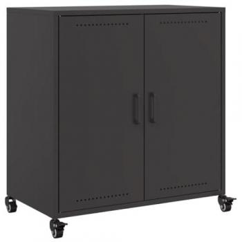 vidaXL Black Steel Sideboard 68.5x39x72 cm
