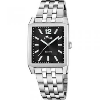 Reloj de Hombre Lotus Square Series 18983/4, Acero Inoxidable 316L Plateado, Analógico