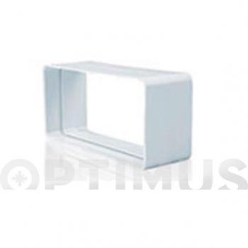 Empalme PVC rectangular tubo extracción 110x55mm