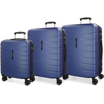 Movom Turbo Juego de maletas Azul 55/69/79 cms Rígida ABS Cierre combinación 242L 4 Ruedas dobles Equipaje de Mano