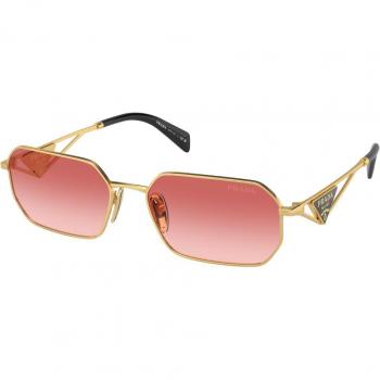 Prada PR A51S 5AK40C Women's Square Gold Sunglasses Size 58