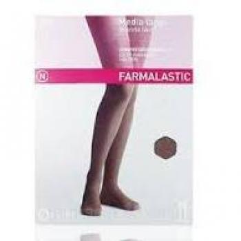 Farmalastic Media Larga (A-F) Compresión Normal con Blonda Color Camel Talla Reina Plus