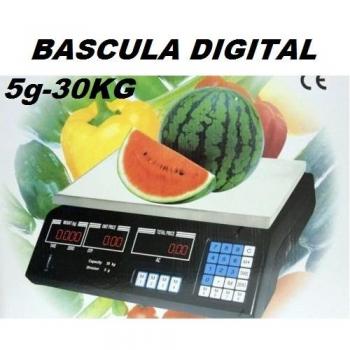 OFERTA! BASCULA DIGITAL COMERCIAL. BALANZA PESA DIGITAL ELECTRONICA PARA COMERCIO. 30KG.