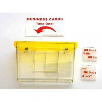 VehicleCardHolders.com - Caja para Tarjetas de Visita Clear with Choice of Green, Orange or Clear Lid
