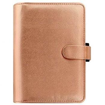 Organizador Personal Filofax Saffiano Rosa Dorado 2024