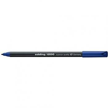edding 1200 rotulador de color de trazo fino - azul acero - 1 rotulador - punta redonda de 1 mm - marcador dibujar y escribir
