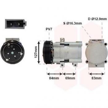 Compresor de aire acondicionado VAN WEZEL 1800K167