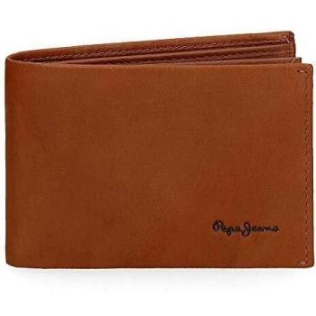 Pepe Jeans Fair Cartera Horizontal con Monedero Marrón 11x7,6x1 cms Piel