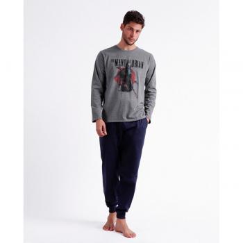 Pijama Manga Larga Mandalorian gris oscuro