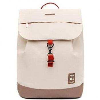 Lefrik - Mochila Scout Casual, Práctica y Segura - Tejido 100% Reciclado - Eco Friendly - Para tu Día a Día o descubrir nuevas ciudades - 19L - Color Ecru