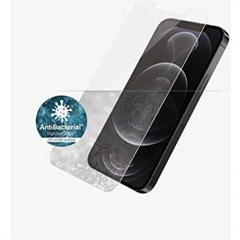 PanzerGlass Antibacterial protective glass suitable for Apple iPhone 12/12 Pro, standard fit