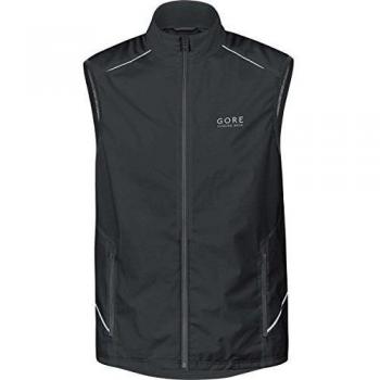 Gore Running Wear Windstopper, Chaleco Para Correr Para Hombre, Negro, L
