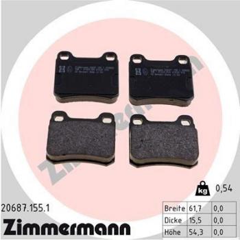 Pastillas de freno ZIMMERMANN 20687.155.1