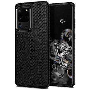 Funda Spigen Liquid Air para Samsung Galaxy S20 Ultra 5G - Protección Doble, TPU Negro Mate
