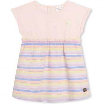 Carrement Beau - Vestido de niña combinado de manga corta Y30091
